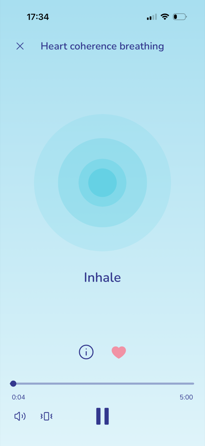 Guided breathing